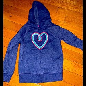 Girls rainbow heart hoodie